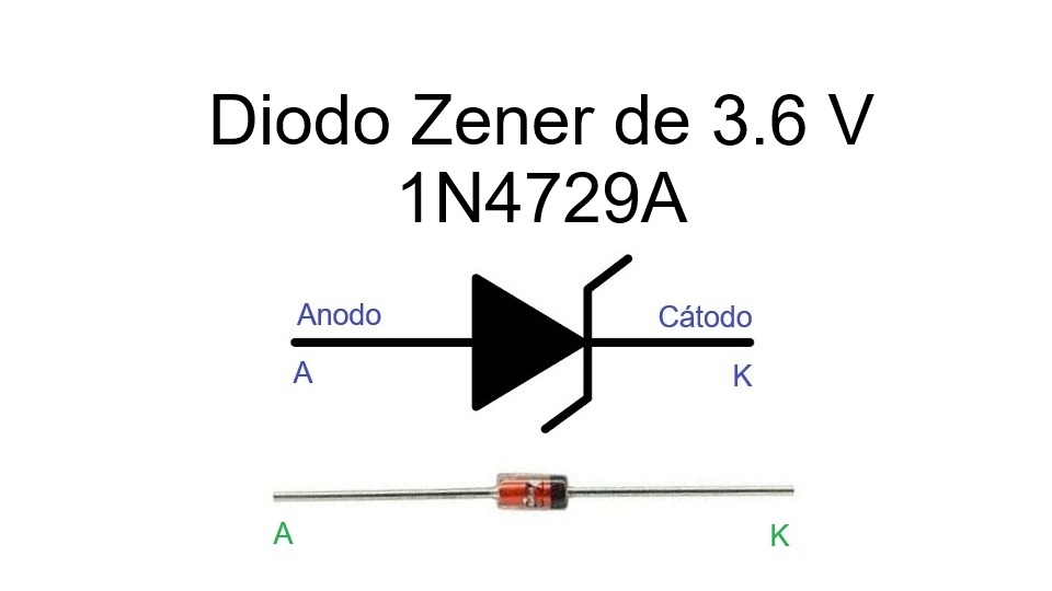 1N4729A - Diodo Zener de 3.6 V
