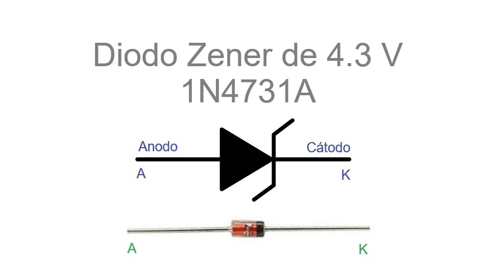 1N4731A - Diodo Zener de 4.3 V