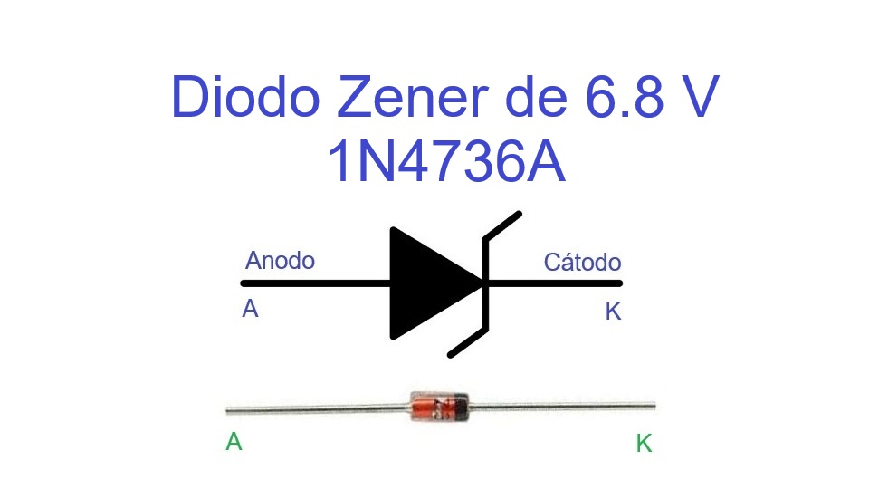 1N4736A - Diodo Zener de 6.8 V