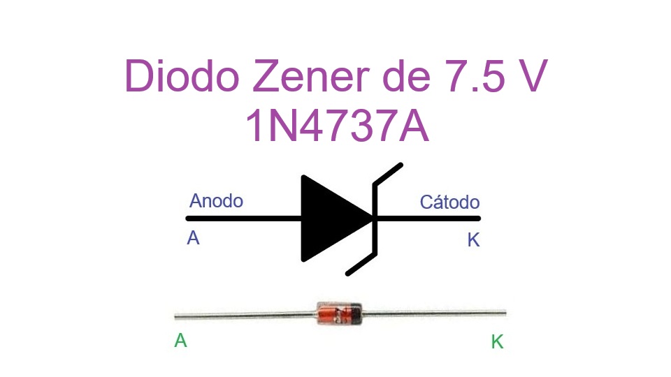 1N4737A - Diodo Zener de 7.5 V
