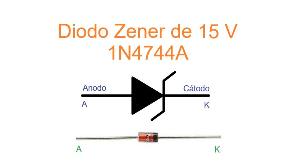 1N4744A - Diodo Zener de 15 V