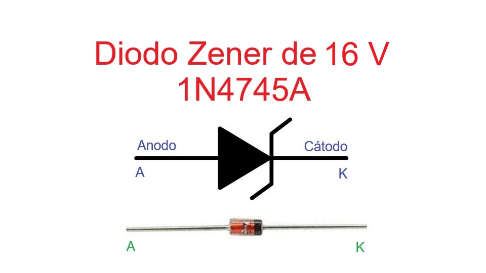 1N4745A - Diodo Zener de 16 V