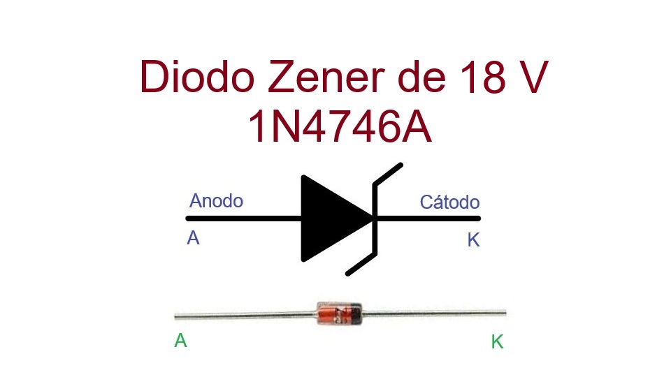 1N4746A - Diodo Zener de 18 V