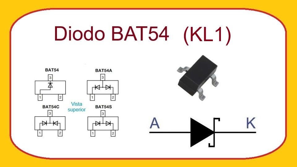 BAT54 (KL1) - Diodo Rectificador Schottky